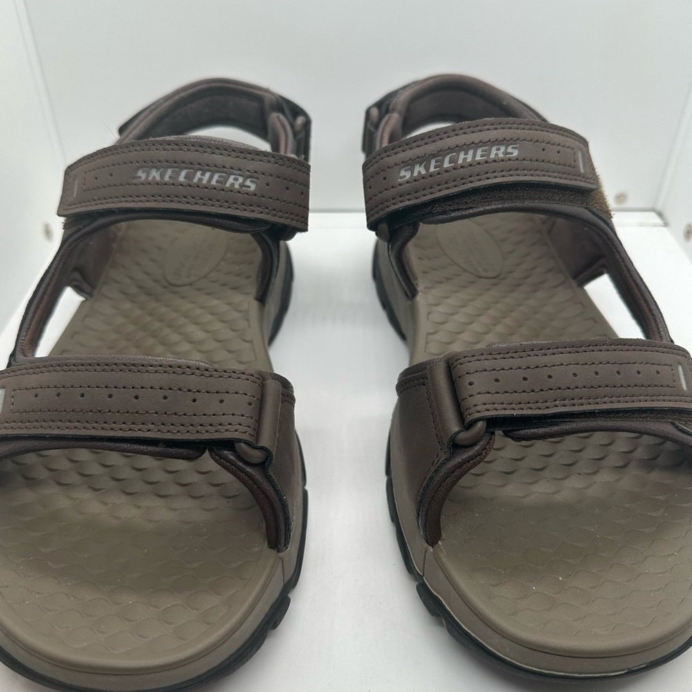 Skechers Men’s Relaxed Fit Tresmen Garo Chocolate Sandals #204105 Size 9 Wide - Picture 6 of 11